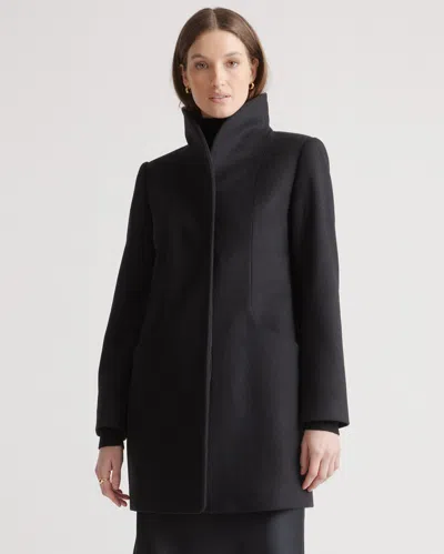 Quince Women's Italian Wool Cocoon Coat In Black
