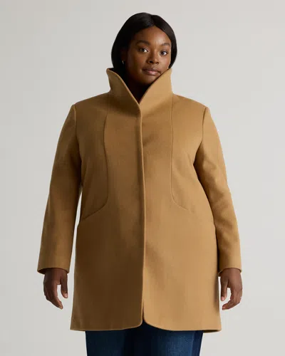 Quince Women's Italian Wool Cocoon Coat In Caramel