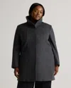 Quince Women's Italian Wool Cocoon Coat In Heather Charcoal