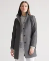 Shop Quince Women's Italian Wool Cocoon Coat In Heather Charcoal