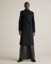 Quince Women's Italian Wool Double-breasted Coat In Black