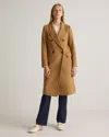 Quince Women's Italian Wool Double-breasted Coat In Caramel