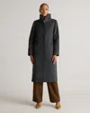 Quince Women's Italian Wool Long Cocoon Coat In Heather Charcoal