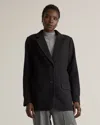 Quince Women's Italian Wool Oversized Blazer In Black
