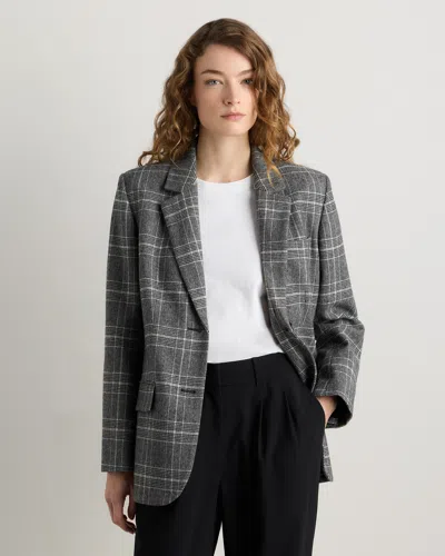 Quince Women's Italian Wool Oversized Blazer In Gray