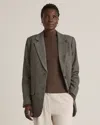 Quince Women's Italian Wool Oversized Blazer In Textured Brown