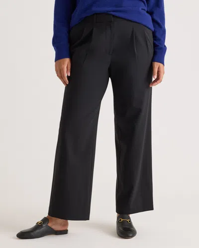 Quince Women's Italian Wool Pleated Trouser In Black