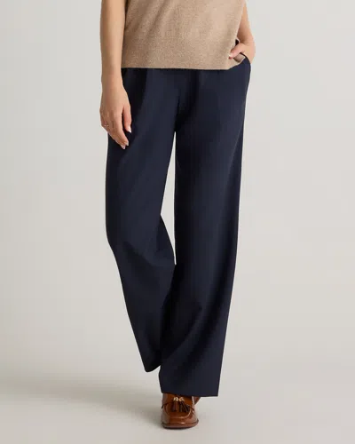 Quince Women's Italian Wool Pleated Trouser In Navy