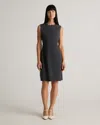 Quince Women's Italian Wool Sleeveless Dress In Coal Melange