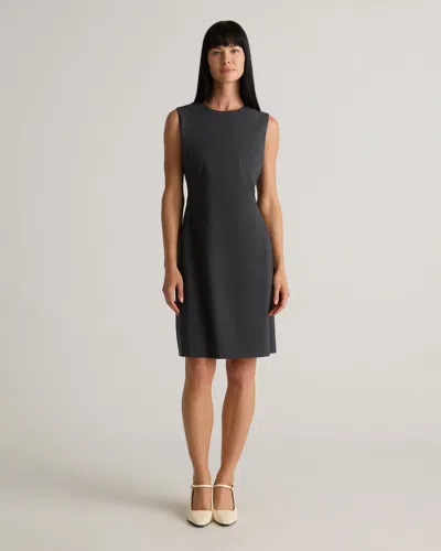 Quince Women's Italian Wool Sleeveless Dress In Coal Melange