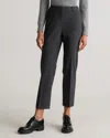 Quince Women's Italian Wool Slim Leg Ankle Pants In Coal Melange