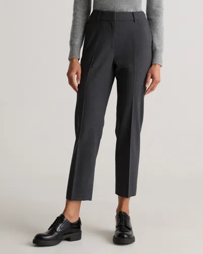 Quince Women's Italian Wool Slim Leg Ankle Pants In Coal Melange