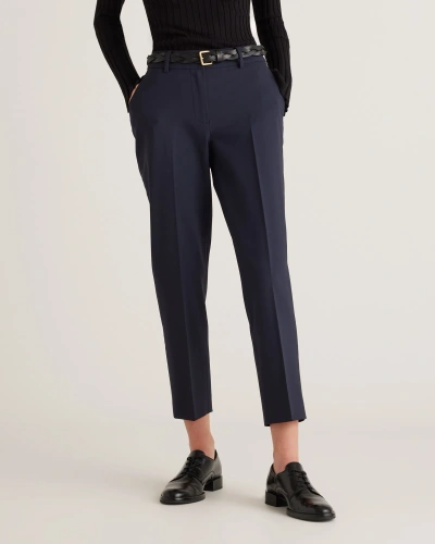 Quince Women's Italian Wool Slim Leg Ankle Pants In Navy