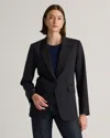 Quince Women's Italian Wool Long Blazer In Black