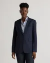 Quince Women's Italian Wool Long Blazer In Navy
