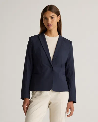 Quince Women's Italian Wool Tailored Blazer In Navy