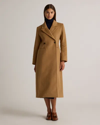 Quince Women's Italian Wool Tailored Coat In Caramel
