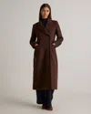 Quince Women's Italian Wool Tailored Coat In Dark Chocolate