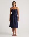 Quince Women's Keyhole Midi Dress In Navy