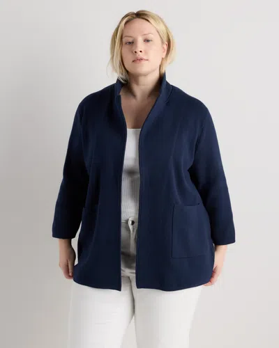 Quince Women's Knit Blazer In Blue