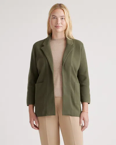 Quince Women's Knit Blazer In Dark Olive