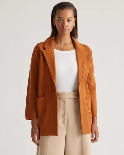 Quince Women's Knit Blazer In Ginger