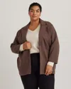 Quince Women's Knit Blazer In Heather Brown
