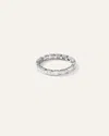 Quince Women's Lab Grown Diamond Emerald East-west Bezel Eternity Band Rings In White Gold