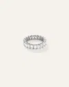 Quince Women's Lab Grown Diamond Emerald Eternity Band Rings In White Gold