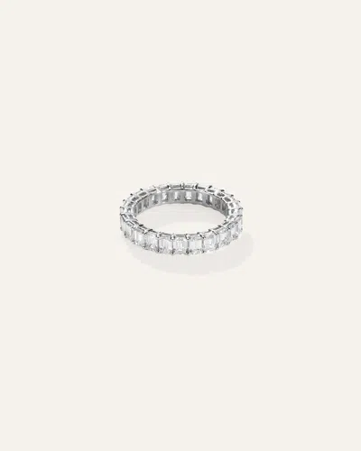 Quince Women's Lab Grown Diamond Emerald Eternity Band Rings In White Gold