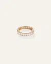 Quince Women's Lab Grown Diamond Emerald Eternity Band Rings In Yellow Gold