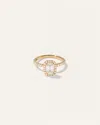 Quince Women's Lab Grown Diamond Emerald Halo Pave Engagement Ring In Yellow Gold