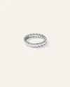 Quince Women's Lab Grown Diamond Emerald North-south Bezel Eternity Band Rings In White Gold