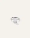 Quince Women's Lab Grown Diamond Emerald Petite Pave Engagement Ring In Platinum