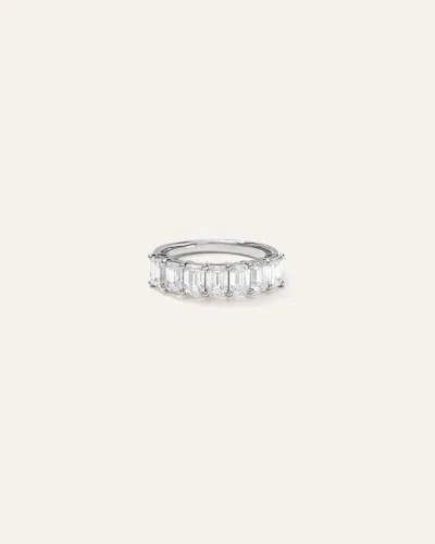 Quince Women's Lab Grown Diamond Emerald Seven Stone Band Rings In White Gold