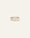 Quince Women's Lab Grown Diamond Emerald Seven Stone Band Rings In Yellow Gold