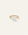 Quince Women's Lab Grown Diamond Oval Comfort Fit Engagement Ring In Yellow Gold