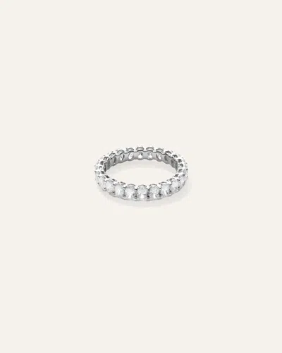 Quince Women's Lab Grown Diamond Oval Eternity Band Rings In White Gold