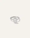 Quince Women's Lab Grown Diamond Oval Halo Pave Engagement Ring In White Gold