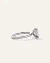 Quince Women's Lab Grown Diamond Oval Petite Hidden Halo Engagement Ring In Platinum