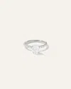 Quince Women's Lab Grown Diamond Oval Petite Pave Engagement Ring In White Gold