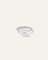 QUINCE WOMEN'S LAB GROWN DIAMOND OVAL PETITE PAVE ENGAGEMENT RING