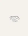 Quince Women's Lab Grown Diamond Oval Petite Pave Engagement Ring In White Gold