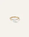 Quince Women's Lab Grown Diamond Oval Petite Pave Engagement Ring In Yellow Gold