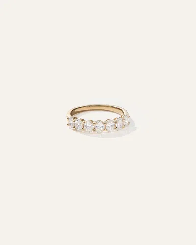 Quince Women's Lab Grown Diamond Oval Seven Stone Band Rings In Yellow Gold