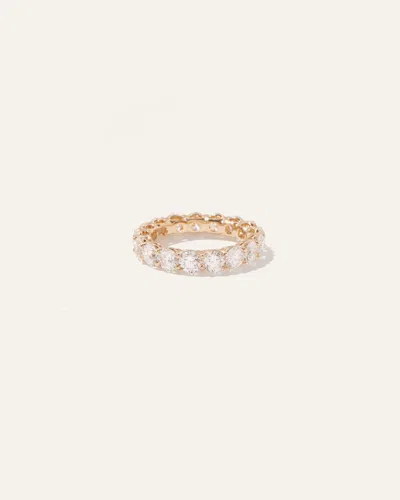 Quince Women's Lab Grown Diamond Round Eternity Band Rings In Yellow Gold