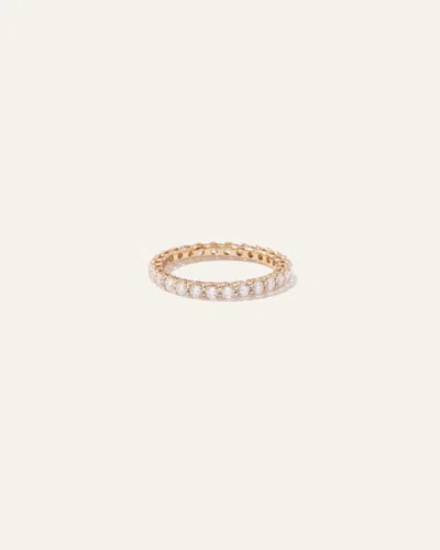 Quince Women's Lab Grown Diamond Round Eternity Band Rings In Yellow Gold