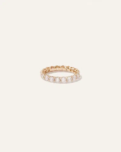 Quince Women's Lab Grown Diamond Round Eternity Band Rings In Yellow Gold