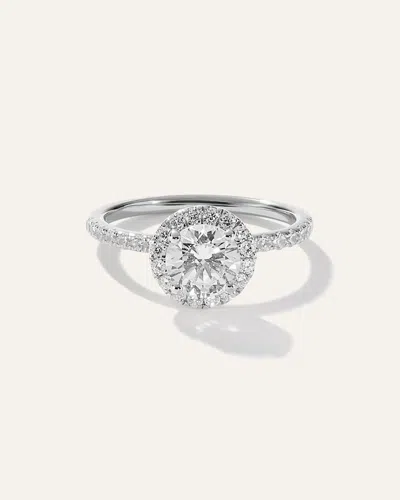 Quince Women's Lab Grown Diamond Round Halo Pave Engagement Ring In Platinum