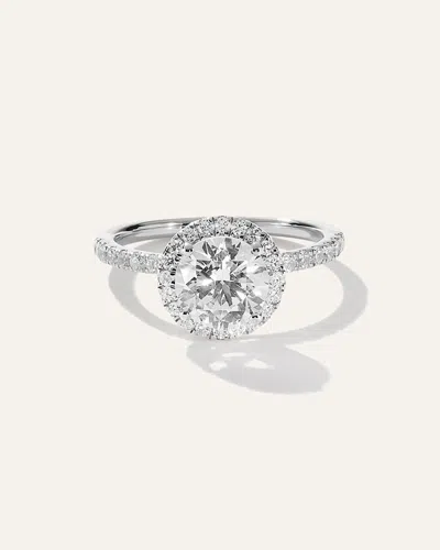 Quince Women's Lab Grown Diamond Round Halo Pave Engagement Ring In Platinum